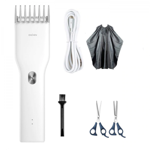Триммер для волос + набор для стрижки Enchen Boost Hair Trimmer Set (белый)
